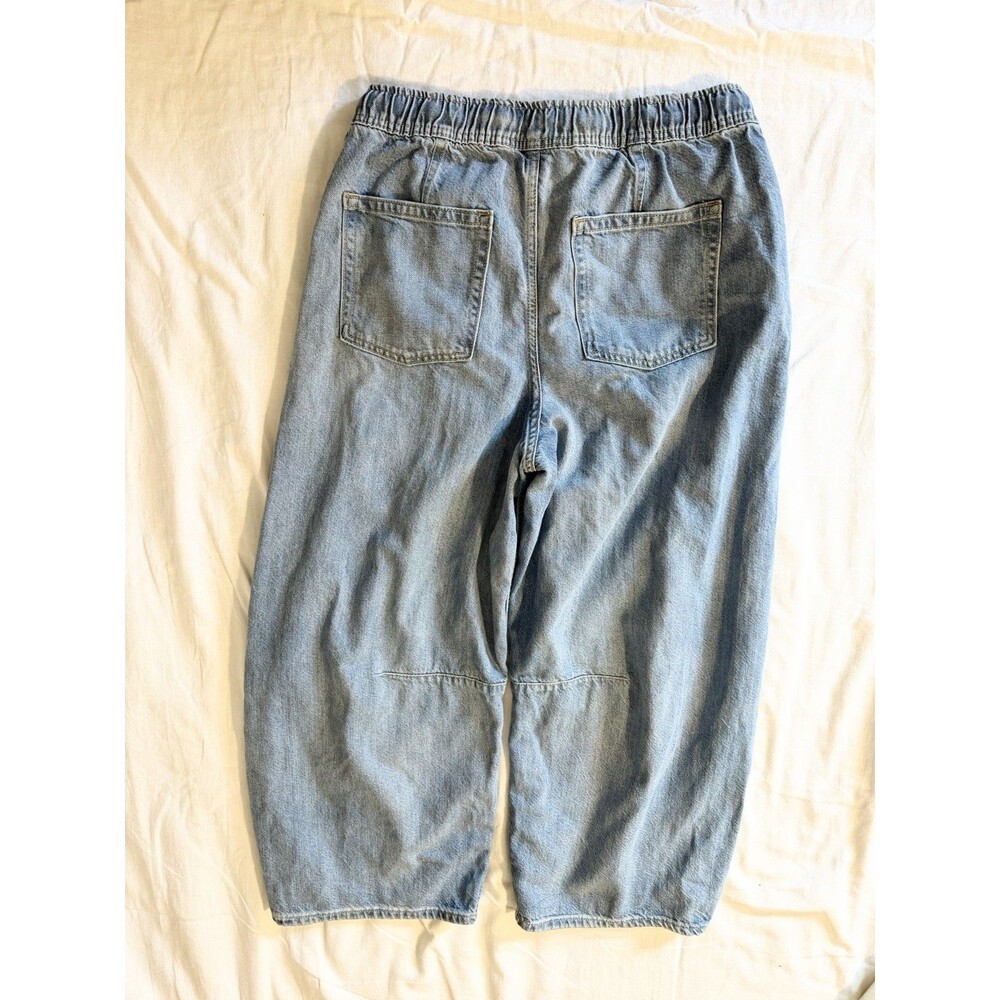 Gap Women Size M Horseshoe Barrel Ultra Soft Easy Pull On Mid Rise Jeans - Picture 8 of 9